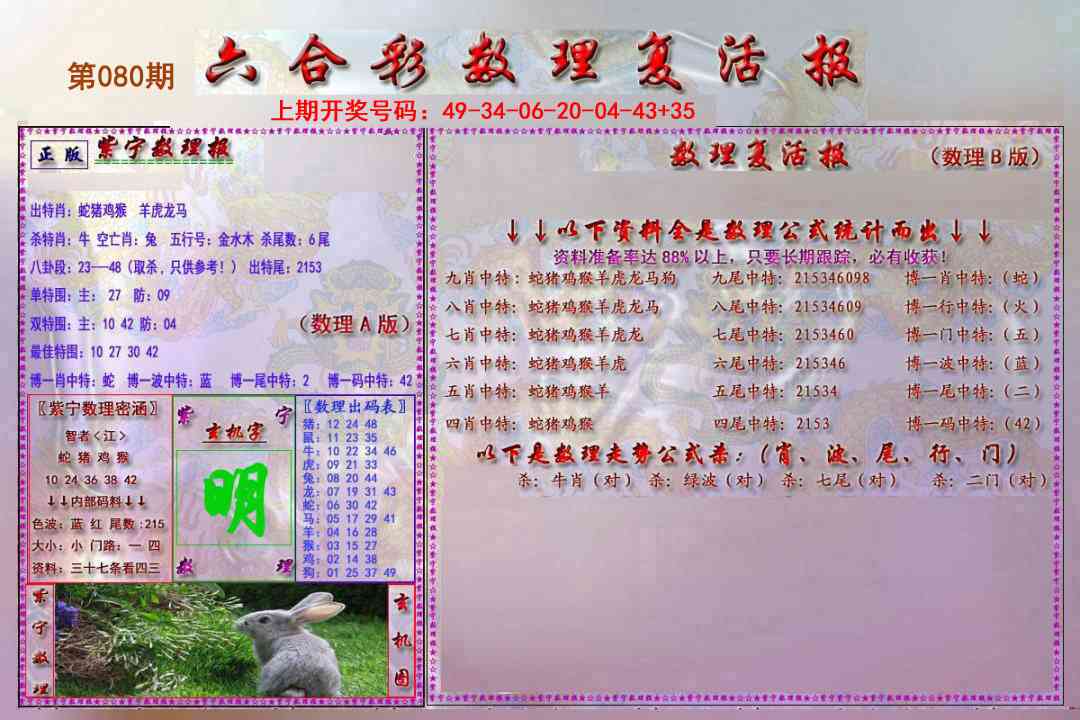 080期数理复活报[图]